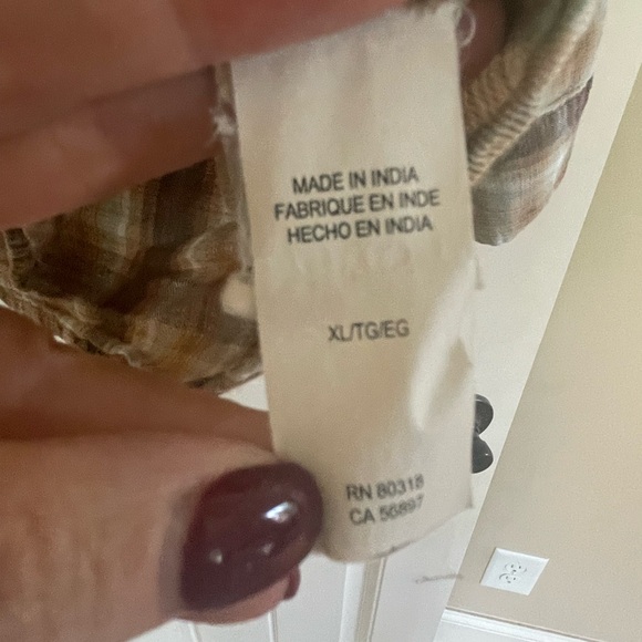 Lucky Brand Men's Brown Plaid Shirt with Pearl snaps - Picture 10 of 12